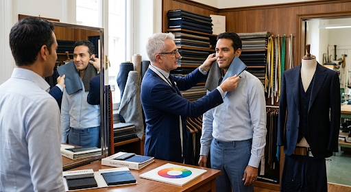 El Arte de la Colorimetría Masculina: Cómo Elegir el Traje Perfecto Según tu Tono